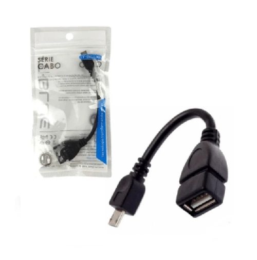 Adaptador Otg Usb Femea V8 Macho - Le-0152 - It-Blue