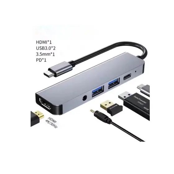 Adaptador Tipo-C 5 em 1 Tomate MTV-615