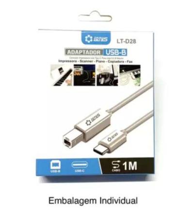 Cabo De Impressora Tipo C / Usb 1m 2.0 - Lt-D28 - Lotus