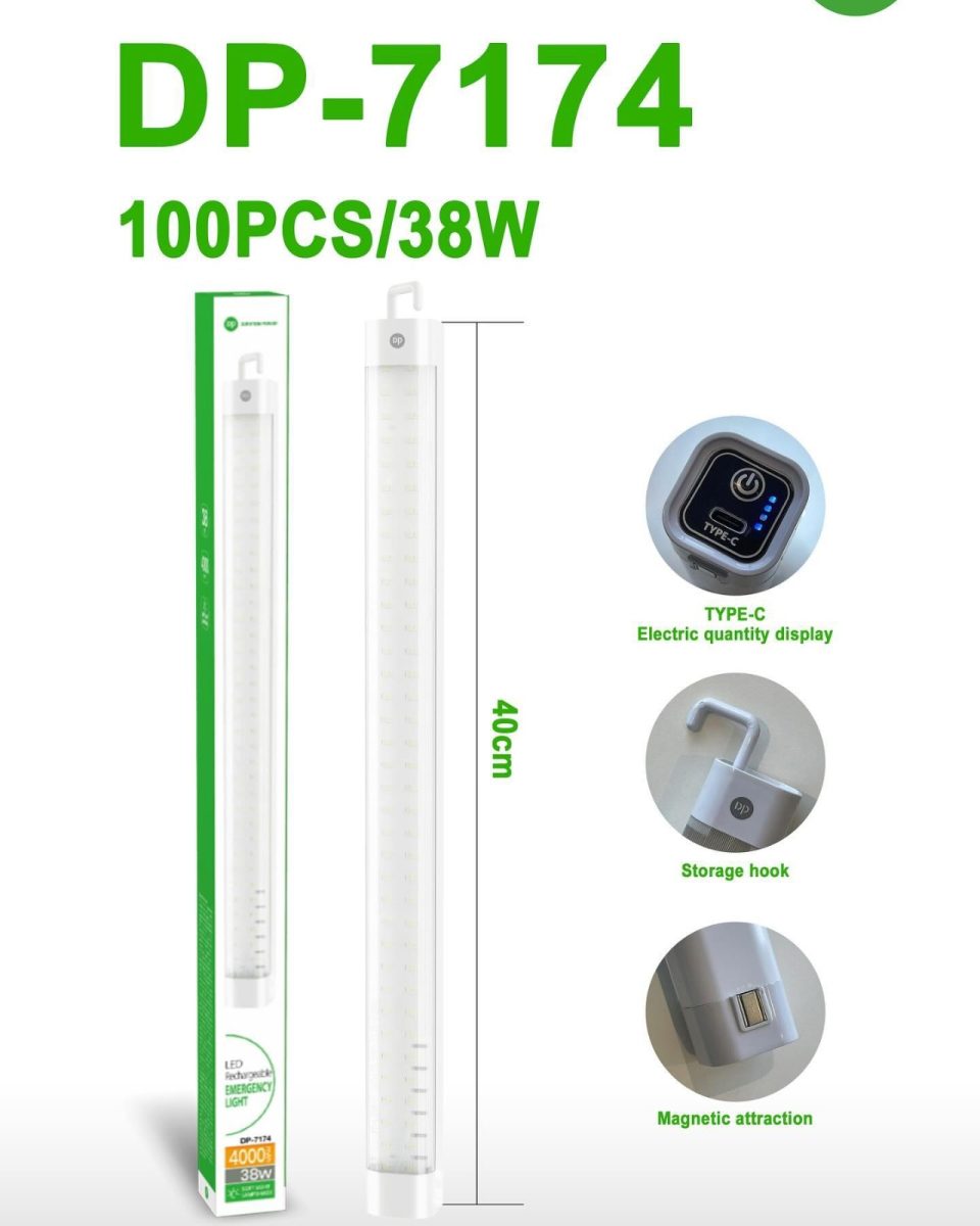 Luminária De Emergencia Recarregável 38w - Dp-7174