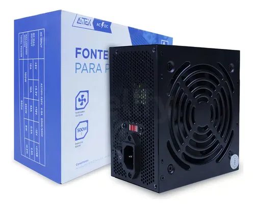 Fonte Pc Atx 500W - ATF-500 - Aitek