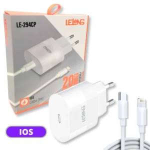 Carregador Turbo 20W Tipo-C para IOS - Lelong - LE-294CP