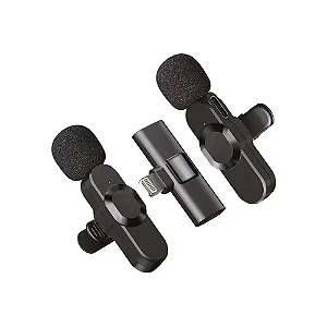 Microfone Sem Fio Duplo IOS - A'Gold - MCF-06