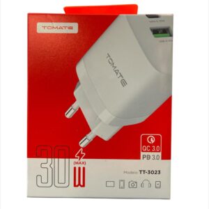 Fonte Turbo USB-C e USB 30w - Tt-3023 - Tomate