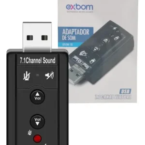 Adaptador Placa De Som Usb 7.1 -  Usom-10 - Exbom